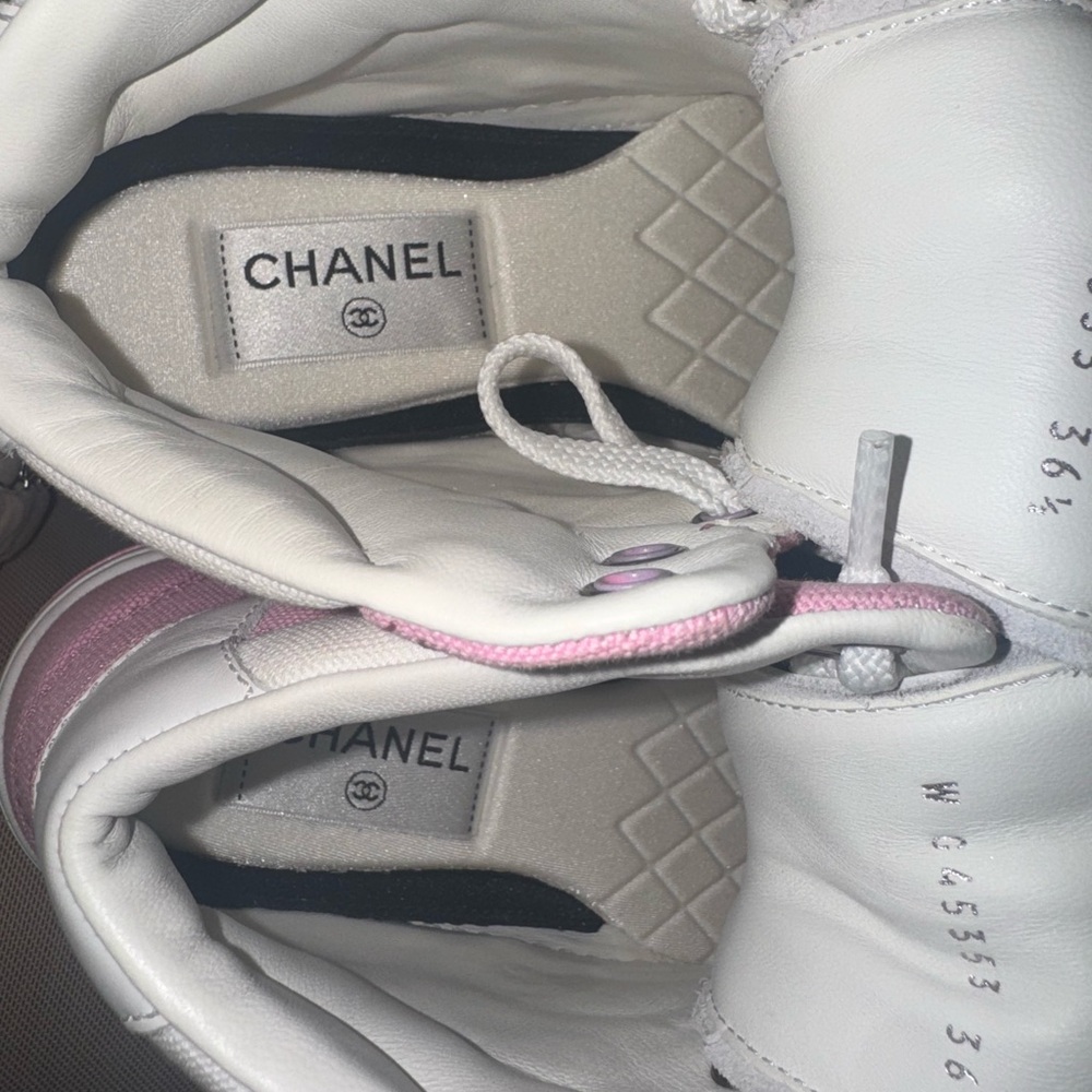 Chanel Pink High-Top Sneakers - Picture 4 of 5